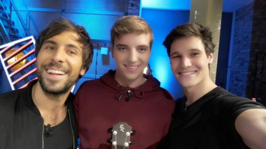 Max Giesinger mit Phil Siedenburg und Mark Forster